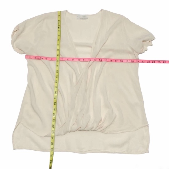 Audrey 3+1 Bubble Hem Surplice Faux Wrap Top - Picture 9 of 10